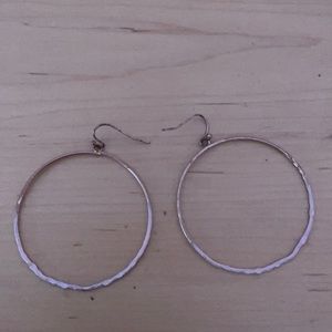Rose Gold Hoops with Pink Trim